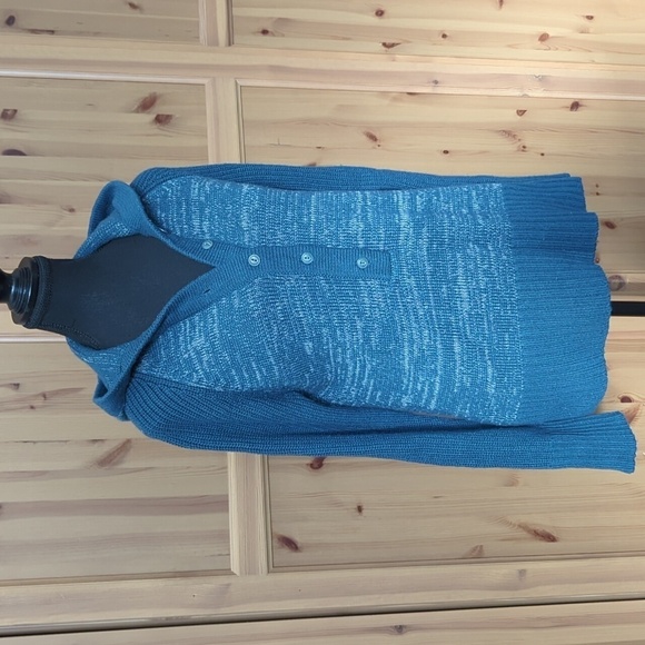 Lg Columbia Knit Sweater in  EUC Teal - Picture 1 of 9